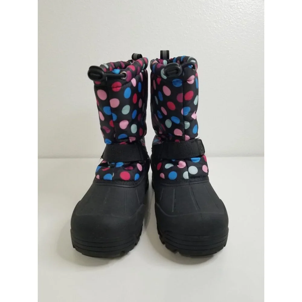 Northside Kids Frosty Winter‎ Snow Boots in Black/Polka Dot - Size 5